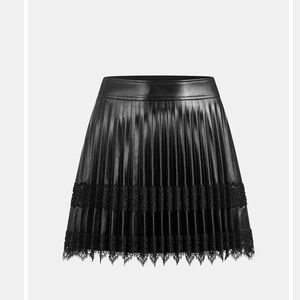 Commense Elegant Black Pleated Skirt